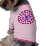 Fleur d'habillement d'animal familier de coeurs -  t-shirts pour animaux domestiques