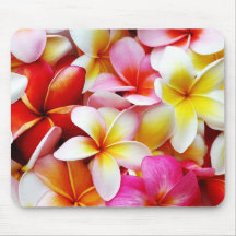 Fleur d'Hawaï de Frangipani de Plumeria customisée Tapis De Souris
