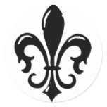Fleur Di Lis Designs Round Sticker