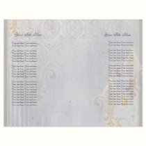 Fleur di Lys Damask 2 Grey Wedding Invitation flyers