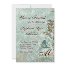 Fleur di Lys Damask - Bridal Shower Invitation