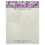 Fleur di Lys Damask Lilac Stationery