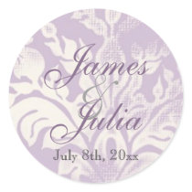 Fleur di Lys Damask - Lilac Wedding Seal