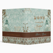 Fleur di Lys Damask - New Bride's Cookbook Binder