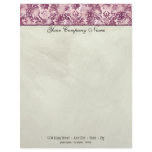 Fleur di Lys Damask Raspberry Stationery