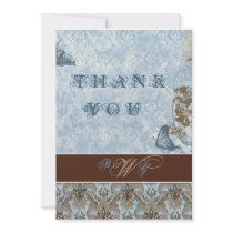 Fleur di Lys Damask vs2 - Thank You Notes Cards