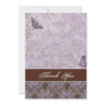 Fleur di Lys Damask - Wedding Thank You Notes Personalized Invitations