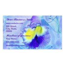 Fleur en pastel d'orchidée bleue cartes de visite professionnelles