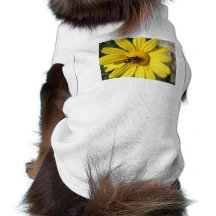 Fleur et abeille jaunes manteaux pour chien