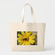 Fleur et abeille jaunes sac fourre-tout