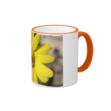 Fleur et abeille jaunes tasse à café
