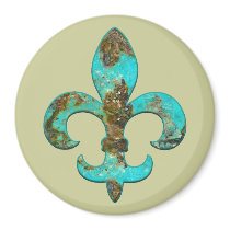 Fleur Faux Stone 1 Magnet