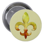 Fleur Faux Stone 4 Pinback Button