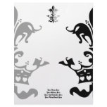 Fleur Heart Crown - Black letterhead