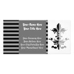 Fleur Heart Crown - Black Photo Card Template