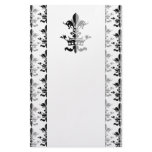 Fleur Heart Crown - Black stationery