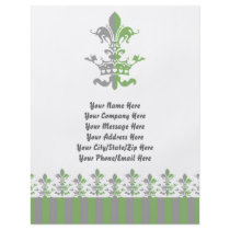 Fleur Heart Crown - Green Full Color Flyer