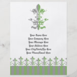 Fleur Heart Crown - Green Full Color Flyer