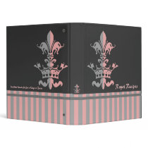 Fleur Heart Crown - Pink Vinyl Binder