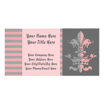 Fleur Heart Crown - Pink Photo Cards