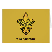 Fleur Medieval - Gold Greeting Cards