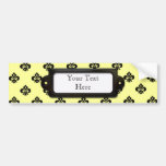 Fleur métallique de lis (noir) adhésifs pour voiture