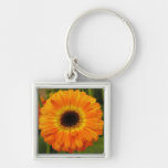 Fleur orange porte-clé