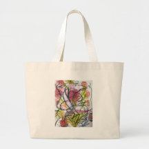 Fleur pour aquarelle sac de toile