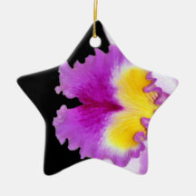 Fleur rose d'orchidée ornements