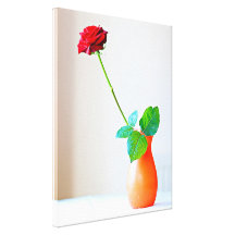 Fleur rose sur la copie de toile de vase toiles tendues sur châssis