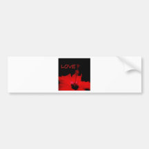 Fleur rouge de Valentines Autocollant Pour Voiture