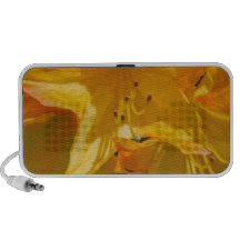 Fleur sauvage jaune brillante haut-parleurs ordinateur portable