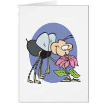 fleur sentante d'abeille maladroite carte