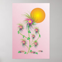 Fleur verte exotique 11 x affiche 16-5