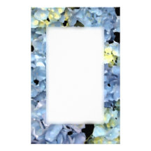 Fleurs bleues d'hortensia motifs pour papier à lettre