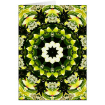 FLEURS D'ART ABSTRAIT CARTE DE VŒUX