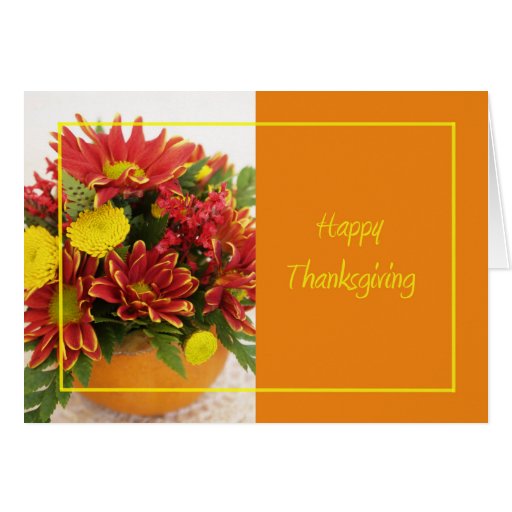 Fleurs de bon thanksgiving cartes de vœux