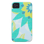 Fleurs de chaux et d'Aqua Coques Case-Mate iPhone 4