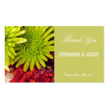 fleurs de chrysanthème cartes de visite personnelles