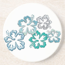 Fleurs de ketmie d'Aqua Dessous De Verre