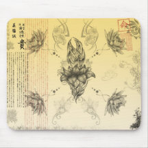 Fleurs de Lotus Mousepad Tapis De Souris