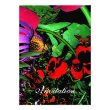 Fleurs de nuit magiques d'invitation
