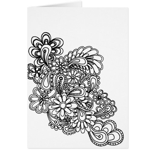 fleurs de Paisley Cartes De Vœux