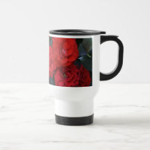 Fleurs de rose rouge - photographie de fleur mugs à café
