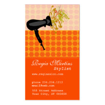 Fleurs de soufflement de coiffeur cartes de visite professionnelles