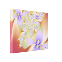 Fleurs de toile enveloppée par ressort impressions sur toile
