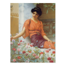 Fleurs d'été par John William Godward Carte Postale