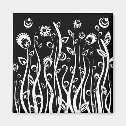 fleurs d'imaginaire aimant pour réfrigérateur
