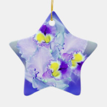 Fleurs d'orchidée bleue ornements
