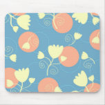 Fleurs et cercles - Mousepad Tapis De Souris